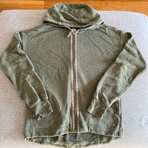 Prana Full Zip Hoodie Women's Small Olive Green Casual Weekend Walk Hike Outdoor